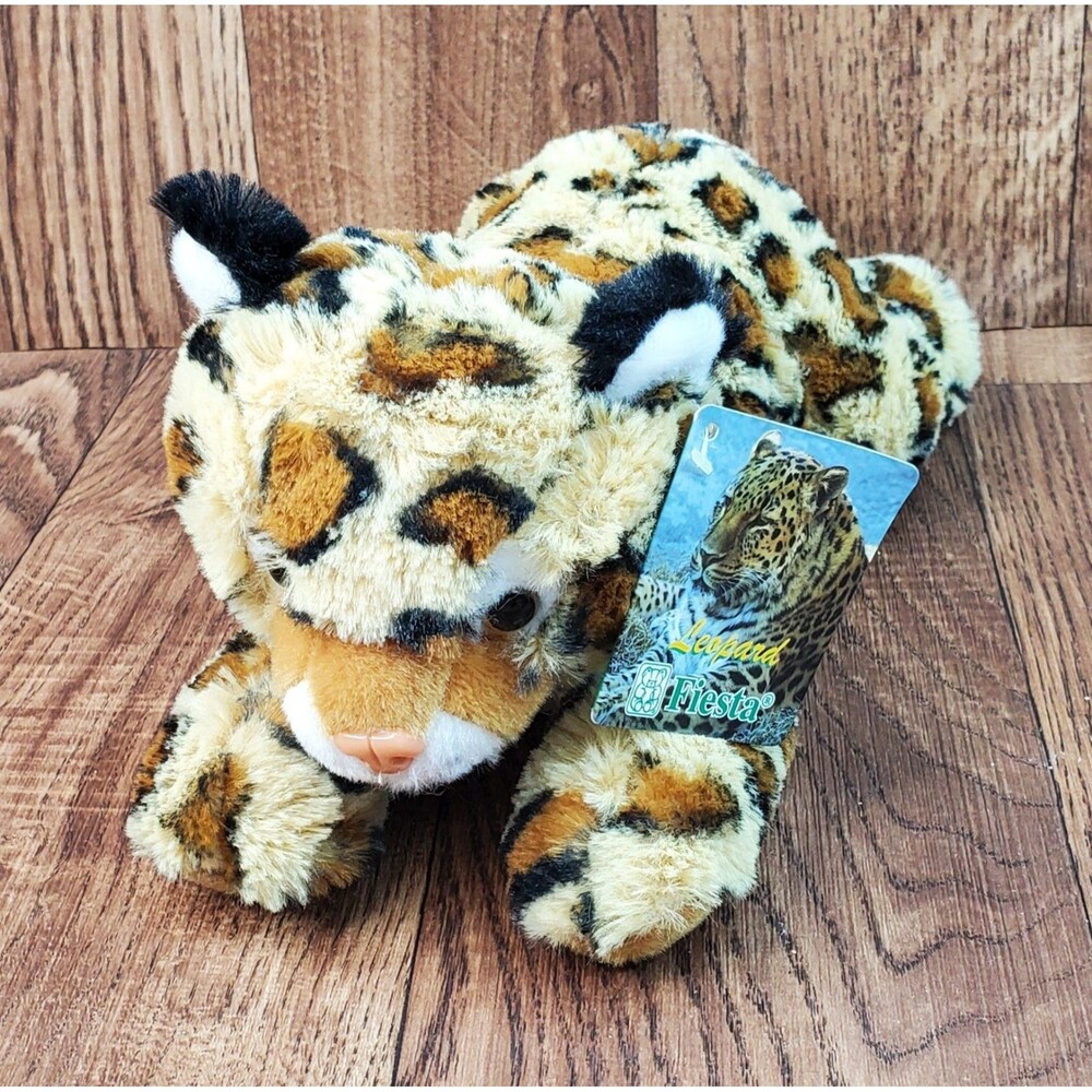 Laying Down Leopard 11" Plush Stuffed Animal Fiesta 2016
